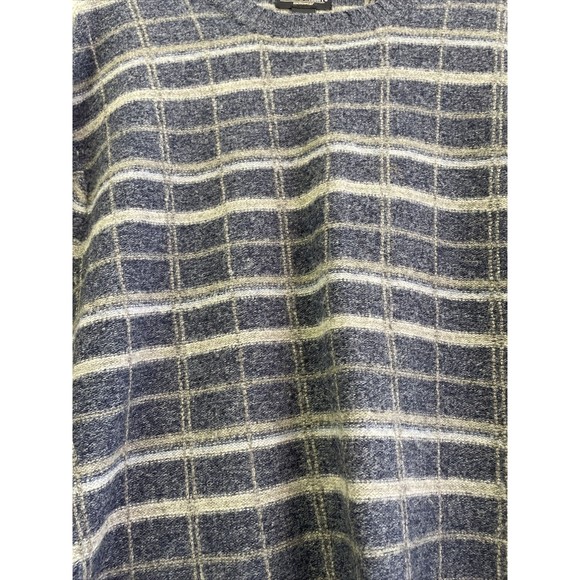 Bowen & Wright Mens XL Blue 100% LambsWool Pullover Sweater Crewneck Thailand - Picture 4 of 8